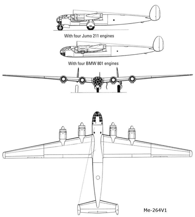 Messerschmitt "me-264", бомбардировщик
