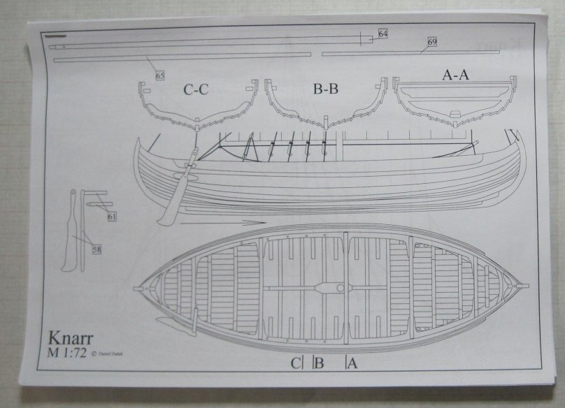 Чертёж греческой биремы