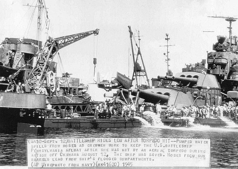 Линкор Невада в Перл-Харборе